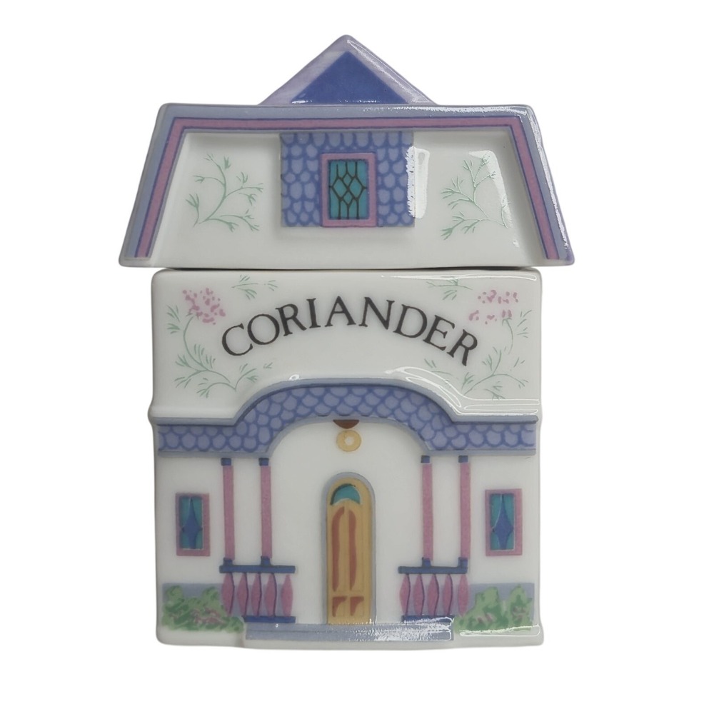 Lenox Spice Village Coriander Porcelain House Jar 1989 Vintage Victorian